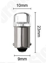 新作!超爆光10個 角マーカー用 BA9S 24V専用設計 レンズ LED 電球 ホワイト 白 デコトラ_画像2