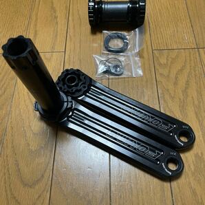 AURORA ヒルクライム中空超軽量クランクセット165mm437g BB29mm 48-32Tチェーンリング155gの画像7