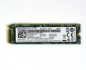 Union Memory (Lenovo純正品) M.2 2280 NVMe SSD 256GB /健康状態100%/累積使用14時間/動作確認済み, フォーマット済み/中古品