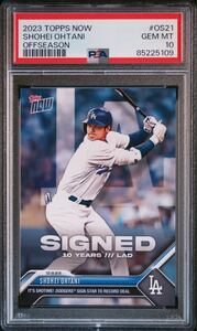 Topps Now 大谷翔平 2023 Dodgers 24時間限定販売カード OS-21 初ドジャースカード オークション　一円出品　psa10 GEMMINT