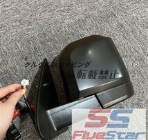 200系ハイエース 6型ルック ドアミラー 電動格納 ミラー電動調整 マットブラック 左右セット 純正タイプ_画像6