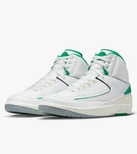 新品 送料込 NIKE AIR JORDAN 2 RETRO 'LUCKY GREEN' 28cm/US10 白/緑 ナイキ エア ジョーダン レトロ ラッキーグリーン