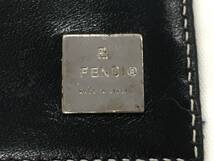 T02/149 FENDI フェンディ ズッキーノ 財布 二つ折り財布 札入れ 小銭入れ カード収納 グレー/他_画像6