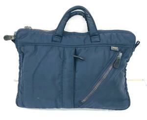 T02/079 HARVEST LABEL is -ve -stroke lable KOICHI YAMAGUCHI handbag briefcase navy 