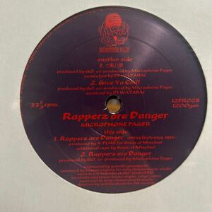 Microphone Pager - Rapperz Are Danger / 七転八倒 / Give Ya Chill 1994年 / 12 LP レコード
