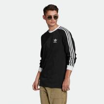 格安送料 Lサイズ 新品 adidas Originals アディダス オリジナルス 長袖 Tシャツ 3ストライプ ロンT トップス ブラック 黒 GN3478_画像7