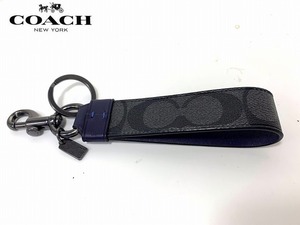 新品同様★送料無料★ コーチ COACH メンズ シグネチャー キーリング キーチャーム キーホルダー 