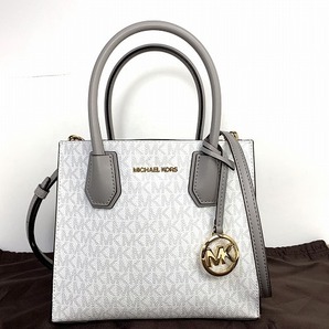 極美品★送料無料 マイケルコース MICHAEL KORS マーサー シグネチャー ミディアム 2Way ショルダーバッグ ハンドバッグ