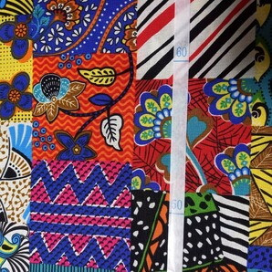 アフリカンプリント シーチング 50cm 5枚セット アフリカ布 エスニック パッチ柄 パッチワーク カラフルの画像7