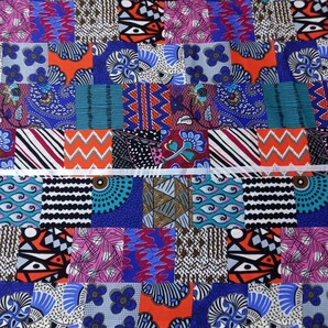 アフリカンプリント シーチング 50cm 5枚セット アフリカ布 エスニック パッチ柄 パッチワーク カラフルの画像3