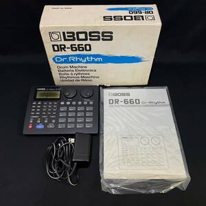 BAg041I 80 箱付き BOSS DR-660 Dr.Rhythm ボス ドクターリズム リズムマシーン ACアダプター 説明書付き 音響機器 ジャンク