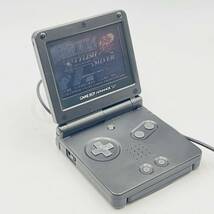 BBg083R GBA ゲームボーイアドバンスSP AGS-001 オニキスブラック 本体 ソフト テニスの王子様2004 充電器 ACアダプター まとめ セット_画像2