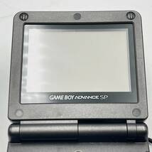 BBg083R GBA ゲームボーイアドバンスSP AGS-001 オニキスブラック 本体 ソフト テニスの王子様2004 充電器 ACアダプター まとめ セット_画像3