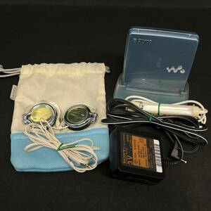 BBd031R 60 SONY Hi-MD WALKMAN MZ-EH50 MDウォークマン 2008年製 ブルー ポータブルMDプレーヤー 充電スタンド台付