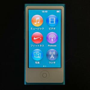 BBd035R 60 Apple iPod nano 第7世代 A1446 16GB MD477J/A ブルー デジタルオーディオプレーヤー