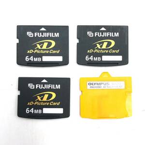 BAm030M ⑤ FUJIFILM XD Picture Card 64MB 3点 まとめ ピクチャーカード メモリーカード MASD-1 microSDアダプター付き XDカード