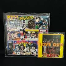 BBg251O 80 LP/EPレコード 2点 まとめ Kiss キッス 1980 Unmasked 仮面の正体 25S-3/ラブ・ガン ヒューリガン VIP-2566 洋楽 レトロ_画像1