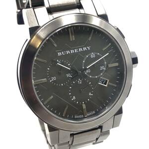 BBm138I 60 Burberry BU9354 THE CITY バーバリー ザ シティ クオーツ 腕時計 デイト ブラック メンズ クロノグラフ