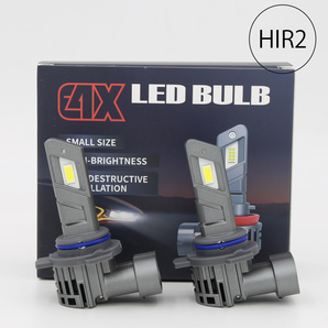 LEDヘッドライト HIR2 DC12V 50W 18000ルーメン 6500K ホワイト 車検対応 2本セット 1年保証の画像1