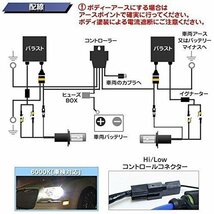 HIDバルブ* H4 Hi/Lo 12V専用 35W 6000K 交流タイプ 交換 補修 予備 2本セット 1年保証_画像7