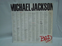 バッド（BAD） / マイケル・ジャクソン（MICHAEL JACKSON） 帯付LP_画像6