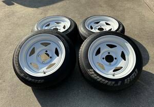 [ light car. custom .! is . soup deep rim white iron chin ×2022 year burr mountain TOYO SD-K7 4 pcs set 13×7J +25 4 hole PCD100 155/65R13 ESB TC01]