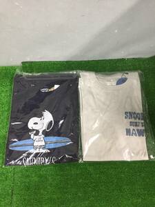 ⑧ SNOOPY’S SURF SHOP ハワイ スヌーピー Tシャツ 半袖 ネイビー グレー Ｍサイズ 2枚セット 25-49