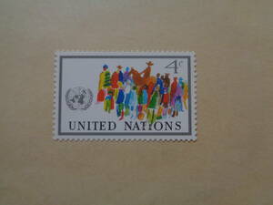  UN *june-b stamp 1976 year People of all races every person kind. person .4c