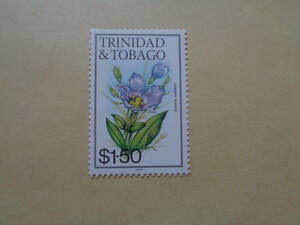 tolinida-do*tobago stamp 1983 year flower stamp Catchfly Prairie Gentian (Eustoma exaltatum) sea side Lynn dou1.50