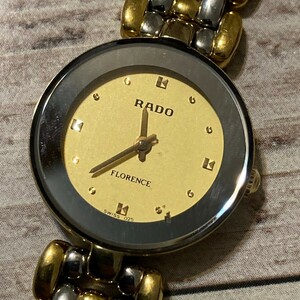 ◆稼働品◆良品◆ RADO ラドー フローレンス 153.3678.2 ゴールド文字盤 レディース腕時計