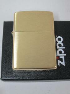 Zippo ブラッシュ・ブラス・プレーン（真鍮無垢）#204B　Brass刻印なし　新品