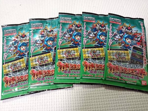 ☆カードダスクエスト 3弾 5パック 未開封 ガンダム カードダス