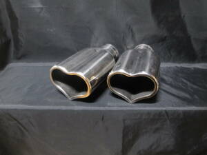  muffler exit parts. Heart type 2 pcs set ( rx7 fd3s Silvia 180sx Wagon R Move rx8 s2000 Civic light old car etc. various car make ..