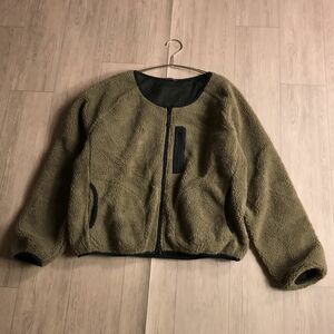 100円スタート● URBAN RESEARCH アーバンリサーチ　ノーカラー フリースジャケット　ジャンパー　フリーサイズ