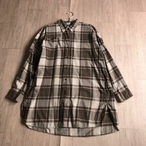 100円スタート♪ niko and... ニコアンド　big shirts チェック　ゆったり　体型カバー　ブラウス　シャツ