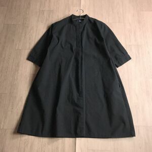 100円スタート○ LOGOS DAYS ロゴス　バンドカラー　ワンピース　横幅ゆったり　体型カバー　LL