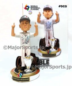 【MS】村上宗隆 2023年WBC 優勝キャップ ボブルヘッド人形 新品 世界123個限定版 完売品 バブルヘッド 首振り人形 大谷翔平