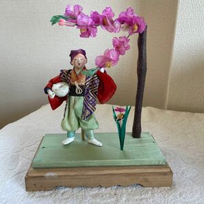 アンティーク　日本人形 花咲か爺さん　時代雛人形 物語　訳あり未使用品