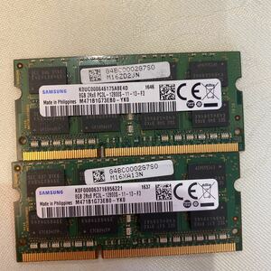 SAMSUNG DDR3L 1600 2Rx8 PC3L 12800S 8GBX2枚セット(16GB)⑦