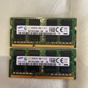 SAMSUNG DDR3L 1600 2Rx8 PC3L 12800S 8GBX2枚セット(16GB)