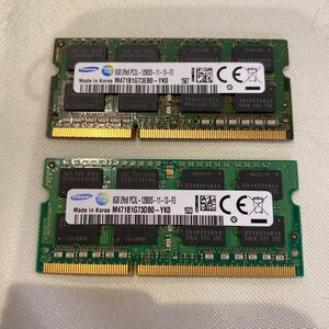 SAMSUNG DDR3L 1600 2Rx8 PC3L 12800S 8GBX2枚セット(16GB)③