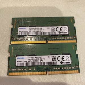 SAMSUNG DDR4 17000 1RX8 PC4 2133P 8GBX2枚セット(16GB)