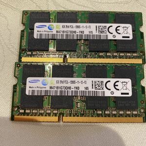 SAMSUNG DDR3L 1600 2Rx8 PC3L 12800S 8GBX2枚セット(16GB)⑥