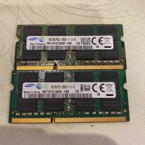 SAMSUNG DDR3L 1600 2Rx8 PC3L 12800S 8GBX2枚セット(16GB)