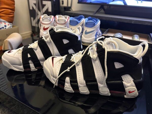 NIKE AIR MORE UPTEMPO "WHITE/BLACK/UNIVERSITY RED"(2020)