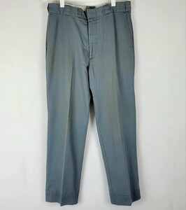 70s USA製 DICKIES ワークパンツ TALON w36 グレー 70年代 アメリカ製 ビンテージ タロン チノパンツ スラックス