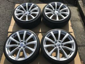 エンケイ ENKEI V36 スカイラインクーペ ナット付 純正19×8.5J +43 9J +45 114.3 215/35/19 225/35/19 PCD114.3 セレナステップワゴン流用