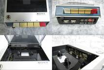 【ケース付き！】SONY ソニー TAPECORDER テープレコーダー ポータブルカセットレコーダー TC-100A ダイナミックマイクロフォン F-95 付き _画像3