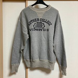 【極美品】WAREHOUSE ウエアハウス LUTHER COLLEGE VIKINGS 両Vスウェット グレー サイズ42 アメカジ ビンテージ 復刻