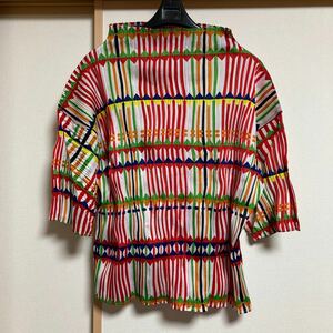 【美品】PLEATS PLEASE ISSEY MIYAKE プリーツプリーズ イッセイミヤケ 総柄 カットソー トップス サイズ3